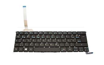 Keyboard DE (german) black with backlight original suitable for Acer Aspire S3-392G-54204G1.02TTWS