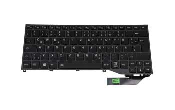 Keyboard DE (german) black with backlight original suitable for Fujitsu LifeBook U729