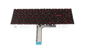 Keyboard DE (german) black with backlight original suitable for MSI GL75 Leopard 10SFK/10SFSK (MS-17E7)