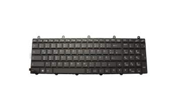 Keyboard DE (german) black with backlight original suitable for Sager Notebook NP8290 (P177SM)