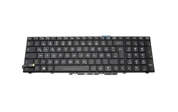 Keyboard DE (german) black with backlight original suitable for Sager Notebook NP9758 (P750DM)