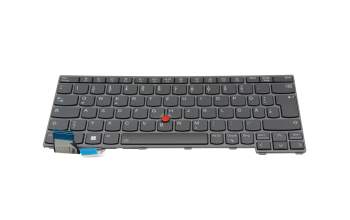 Keyboard DE (german) grey/grey with backlight and mouse-stick original suitable for Lenovo ThinkPad L13 Gen 4 (21FG/21FH)