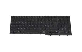 Keyboard FR (french) black/black with backlight original suitable for Fujitsu LifeBook E5512A