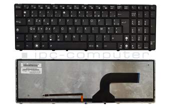 Keyboard FR (french) black with backlight original suitable for Asus ROG G73SW