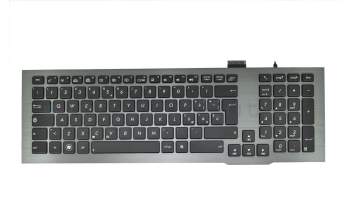 Keyboard IT (italian) black/silver with backlight original suitable for Asus ROG G75VW
