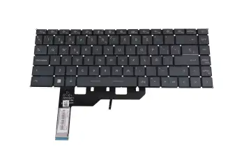 Keyboard SP (spanish) grey/grey with backlight original suitable for MSI Modern 14 B11RBSW (MS-14D2)