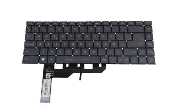 Keyboard SP (spanish) grey/grey with backlight original suitable for MSI Prestige 14 A12UC (MS-14C6)