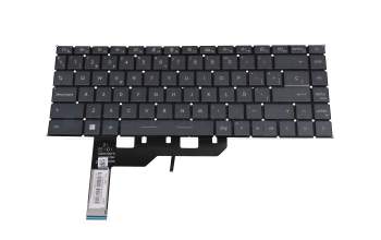 Keyboard SP (spanish) grey/grey with backlight original suitable for MSI Prestige 14 Evo A12M (MS-14C6)