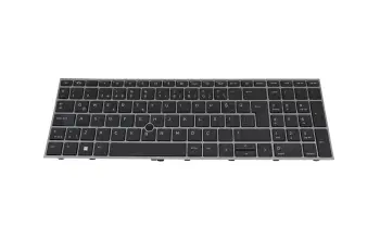 Keyboard TR (turkish) black/grey with backlight and mouse-stick original suitable for HP ZBook Fury 15 G7