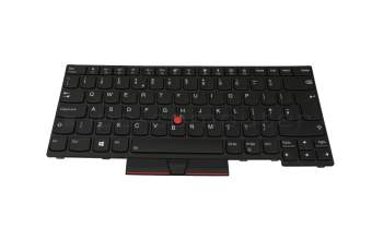 Keyboard UK (english) black/black with backlight and mouse-stick original suitable for Lenovo ThinkPad T495 (20NJ/20NK)