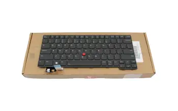 Keyboard US (english) black/black with backlight and mouse-stick original suitable for Lenovo ThinkPad L14 Gen4 (21H5/21H6)