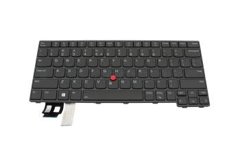 Keyboard US (english) black/black with backlight and mouse-stick original suitable for Lenovo ThinkPad P14s Gen 4 (21HF/21HG)