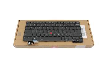 Keyboard US (english) black/black with backlight and mouse-stick original suitable for Lenovo ThinkPad T14 Gen 4 (21K3/21K4)