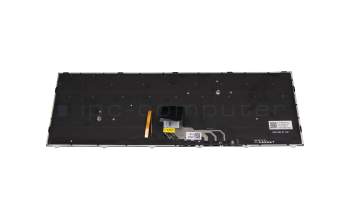 Keyboard US (english) black/black with backlight original suitable for Medion Erazer P15601 (NH55RHQ-M)
