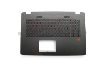 Keyboard incl. topcase CH (swiss) black/black with backlight original suitable for Asus ROG GL742VW