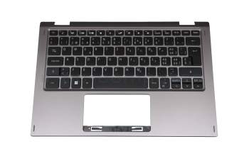 Keyboard incl. topcase CH (swiss) black/grey original suitable for Acer Spin 1 (SP111-34N)