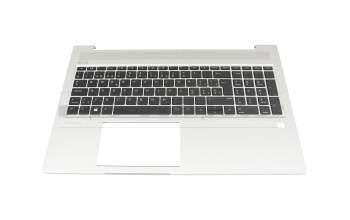 Keyboard incl. topcase CH (swiss) black/silver original suitable for HP ProBook 455R G6