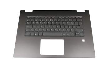 Keyboard incl. topcase CH (swiss) grey/grey with backlight original suitable for Lenovo Yoga 730-15IKB (81CU)