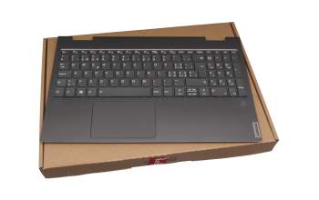 Keyboard incl. topcase CH (swiss) grey/grey with backlight original suitable for Lenovo Yoga C740-15IML (81TD)