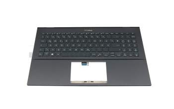 Keyboard incl. topcase DE (german) anthracite/grey with backlight original suitable for Asus ZenBook Pro 15 UM535QE