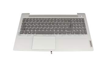 Keyboard incl. topcase DE (german) anthracite/silver with backlight fingerprint original suitable for Lenovo IdeaPad 5-15ITL05 (82FG)