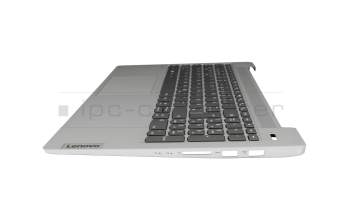 Keyboard incl. topcase DE (german) anthracite/silver with backlight fingerprint original suitable for Lenovo IdeaPad 5-15ITL05 (82FG)