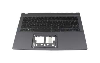 Keyboard incl. topcase DE (german) black/anthracite with backlight original suitable for Acer Aspire 7 (A715-76G)
