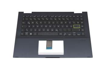 Keyboard incl. topcase DE (german) black/black (Backlight) original suitable for Asus VivoBook Flip 14 TP420IA