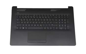 Keyboard incl. topcase DE (german) black/black (DVD) (Optics: Rough Pattern) original suitable for HP 17-by0000
