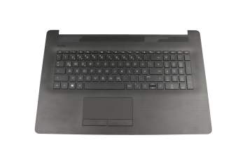 Keyboard incl. topcase DE (german) black/black (with TP/DVD, surface structure \"Diamond) original suitable for HP 17-by0000