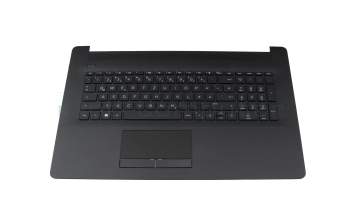 Keyboard incl. topcase DE (german) black/black (with TP/DVD, surface structure \"Diamond) original suitable for HP 17-by0000