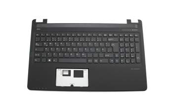 Keyboard incl. topcase DE (german) black/black incl. red WASD arrows original suitable for Medion Erazer P6661 (D15SHN)