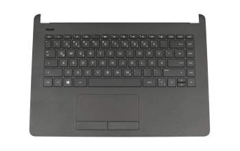 Keyboard incl. topcase DE (german) black/black mesh original suitable for HP 14-bw000