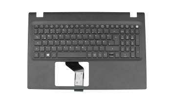 Keyboard incl. topcase DE (german) black/black original suitable for Acer TravelMate P2 (P258-MG)