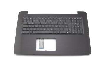 Keyboard incl. topcase DE (german) black/black original suitable for Asus X756UX