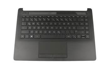 Keyboard incl. topcase DE (german) black/black original suitable for HP 14-ck0000