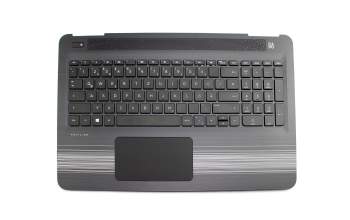 Keyboard incl. topcase DE (german) black/black original suitable for HP Pavilion 15-au100