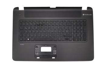 Keyboard incl. topcase DE (german) black/black original suitable for HP Pavilion 17-f100