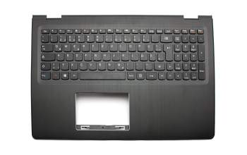 Keyboard incl. topcase DE (german) black/black original suitable for Lenovo Flex 3-1570 (80JM)