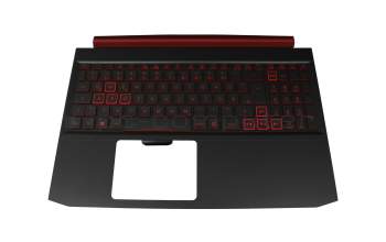 Keyboard incl. topcase DE (german) black/black/red with backlight original suitable for Acer Nitro 5 (AN515-54)
