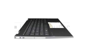 Keyboard incl. topcase DE (german) black/black/silver without backlight original suitable for HP Pavilion x360 14-dw0000