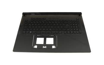 Keyboard incl. topcase DE (german) black/black/transparent/grey with backlight original suitable for Asus G834JY