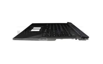 Keyboard incl. topcase DE (german) black/black/transparent/grey with backlight original suitable for Asus ROG Strix SCAR 15 G533QM