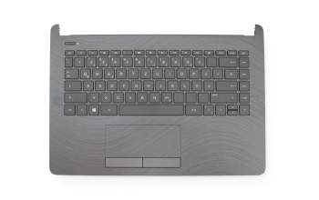Keyboard incl. topcase DE (german) black/black wave original suitable for HP 14-bs000