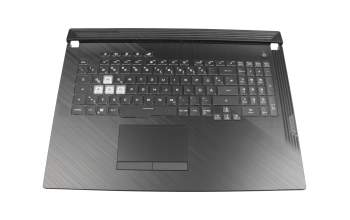 Keyboard incl. topcase DE (german) black/black with backlight - without keystone slot - original suitable for Asus ROG Strix SCAR III G731GW