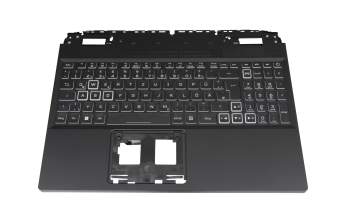 Keyboard incl. topcase DE (german) black/black with backlight (4060/4070) original suitable for Acer Nitro 5 (AN515-46)