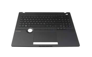 Keyboard incl. topcase DE (german) black/black with backlight (ASUS Dial) original suitable for Asus ProArt StudioBook 16 OLED H7600HM