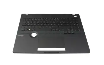 Keyboard incl. topcase DE (german) black/black with backlight (ASUS Dial) original suitable for Asus ProArt StudioBook Pro 16 OLED W7600H5A