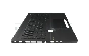 Keyboard incl. topcase DE (german) black/black with backlight (ASUS Dial) original suitable for Asus ProArt StudioBook Pro 16 OLED W7600H5A