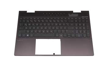 Keyboard incl. topcase DE (german) black/black with backlight (Nightfall Black) original suitable for HP Envy x360 15-ee0000